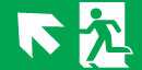 Exit sign pictograms running man