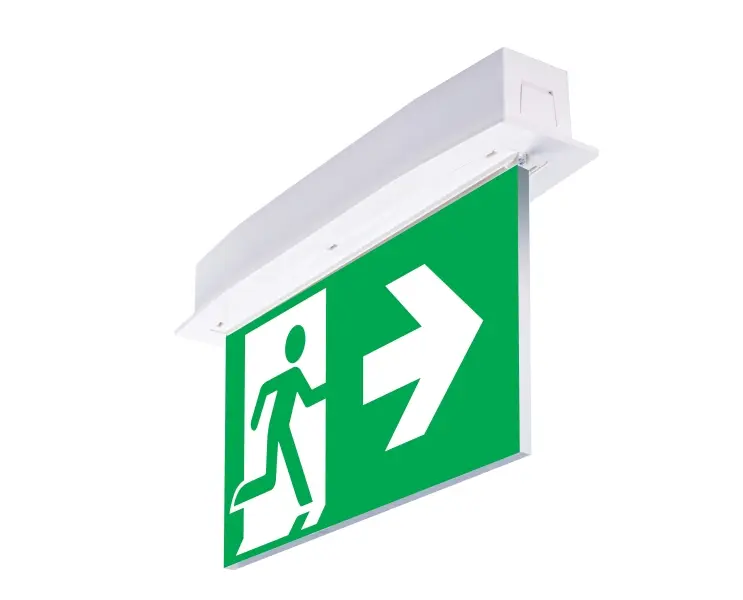 Emergency exit sign and route lighting in a public building