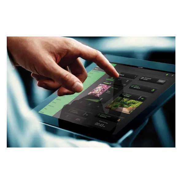 Modern smart home interface showing Clipsal C-Bus controls